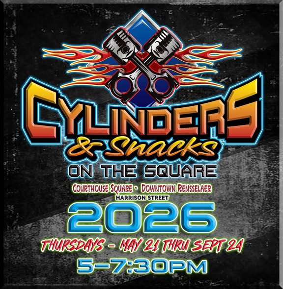 Cylinders & Snacks on the Square 2026 event at Courthouse Square in Rensselaer, IN on May 21, 2026