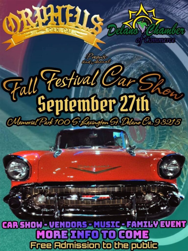 Delano Chamber of Commerce 2nd Annual Fall Festival Car Show car show in Delano, CA
