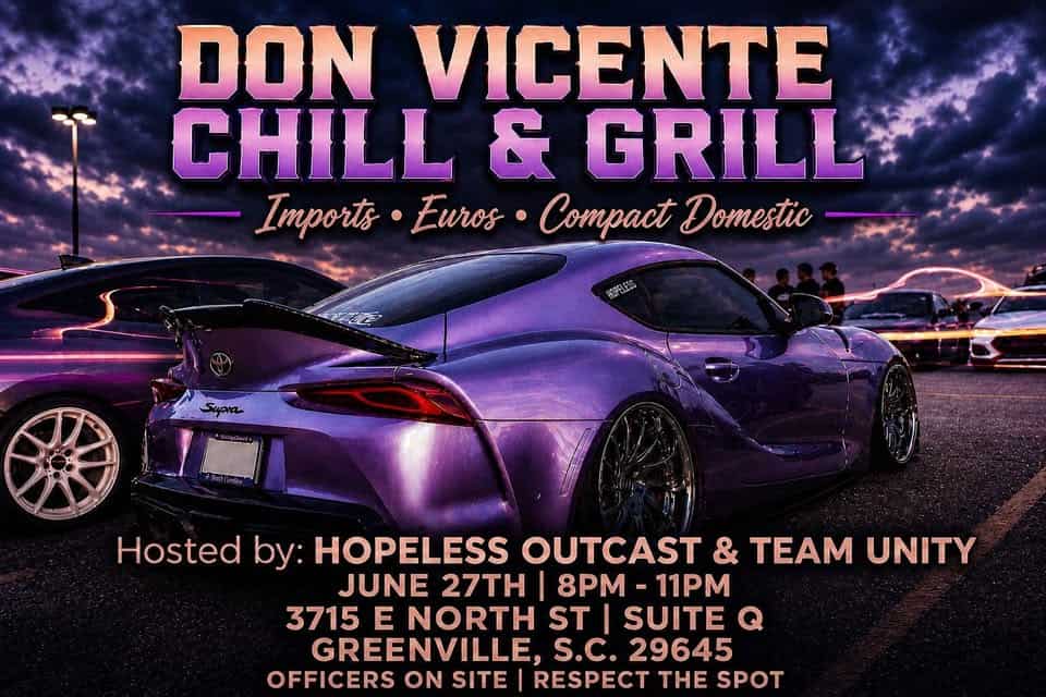 Don Vicente Chill & Grill event at Don Vicente Bar & Grill in Greenville, SC on June 27, 2026