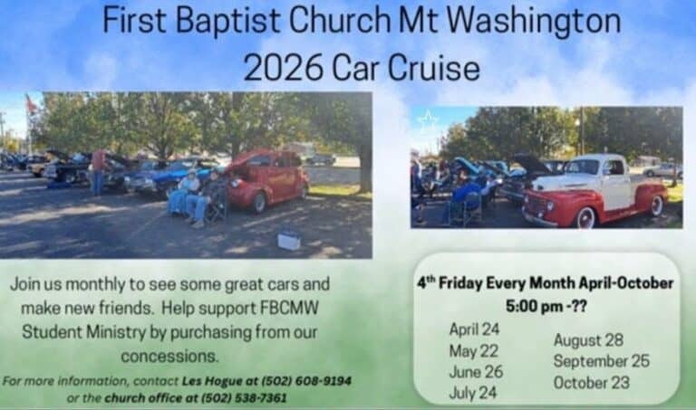First Baptist Church Mt Washington Car Cruise car show in Mt Washington, KY