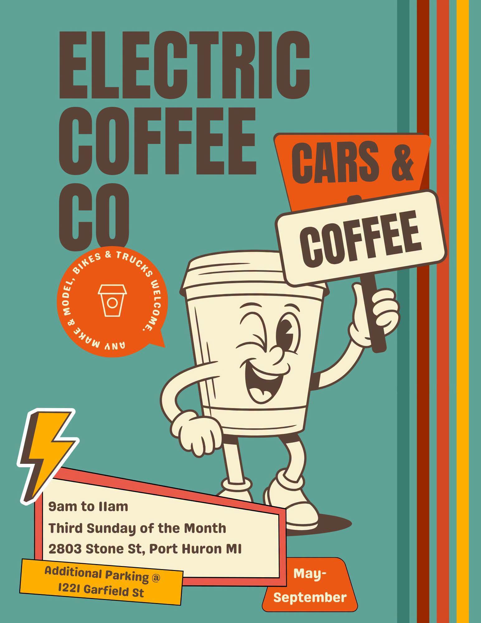 Electric Coffee Co Cars & Coffee event at Electric Coffee Co in Port Huron, MI on June 21, 2026