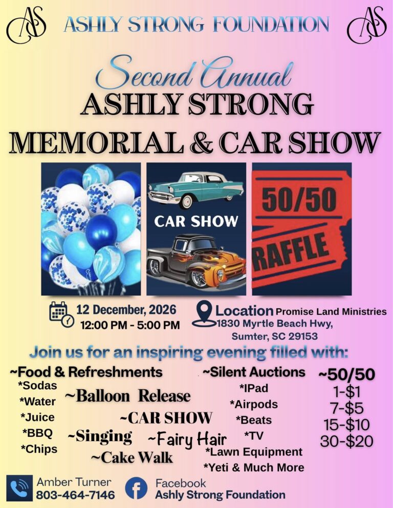 Ashly Strong Foundation Second Annual Ashly Strong Memorial & Car Show car show in Sumter, SC