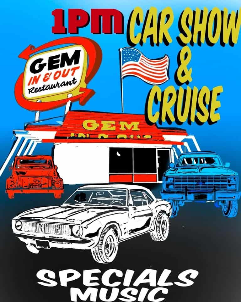 Gem in & Out Car Show & Cruise event at Gem in & Out Restaurant in Caldwell, ID on June 20, 2026