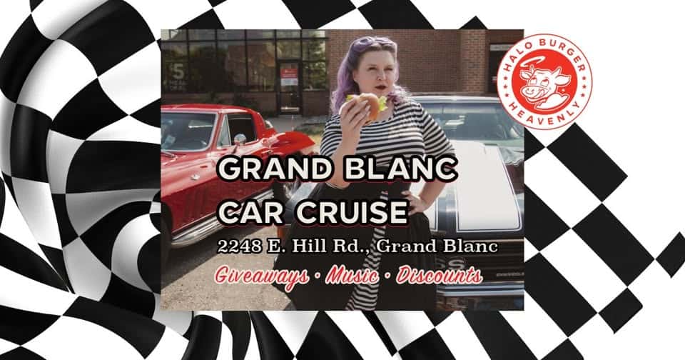 Halo Burger Grand Blanc Car Cruise event at Halo Burger in Grand Blanc, MI on July 3, 2026