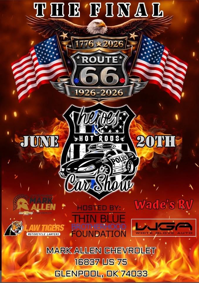 Heroes & Hot Rods Car Show event at Mark Allen Chevrolet in Glenpool, OK on June 20, 2026