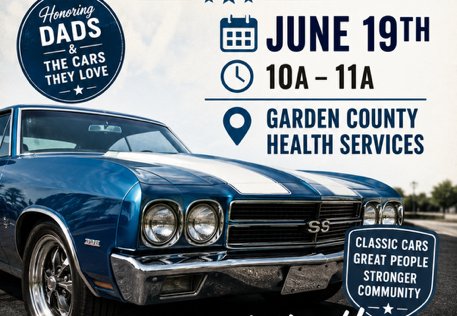 Honoring Dads & the Cars They Love event at Garden County Health Services in Oshkosh, NE on June 19, 2026