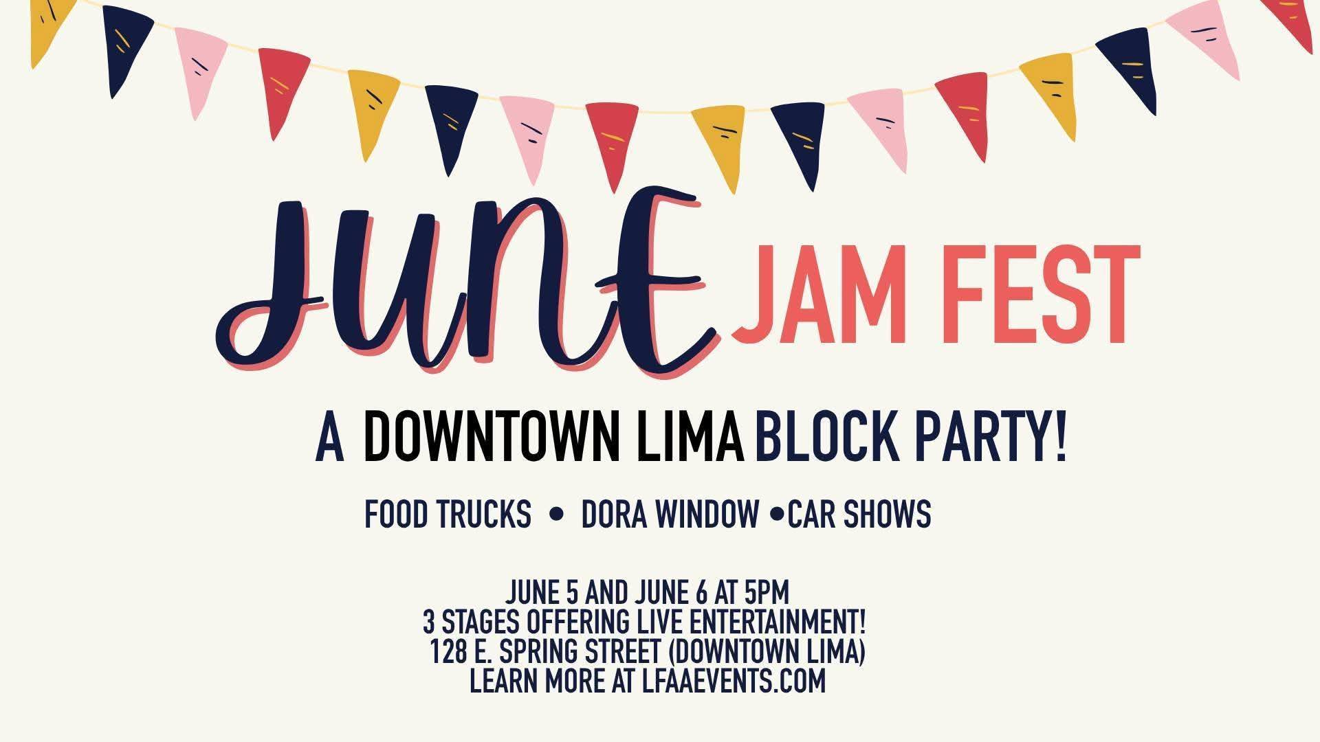 June Jam Fest event at 128 E. Spring Street in Lima, OH on June 5, 2026
