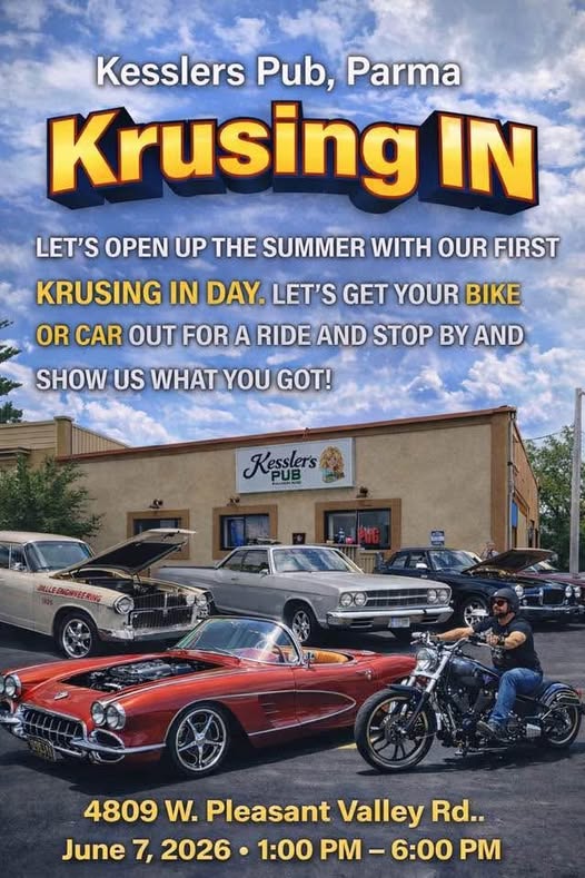 Kesslers Pub, Parma Krusing In event at 4809 W. Pleasant Valley Rd. in Cleveland, OH on June 7, 2026