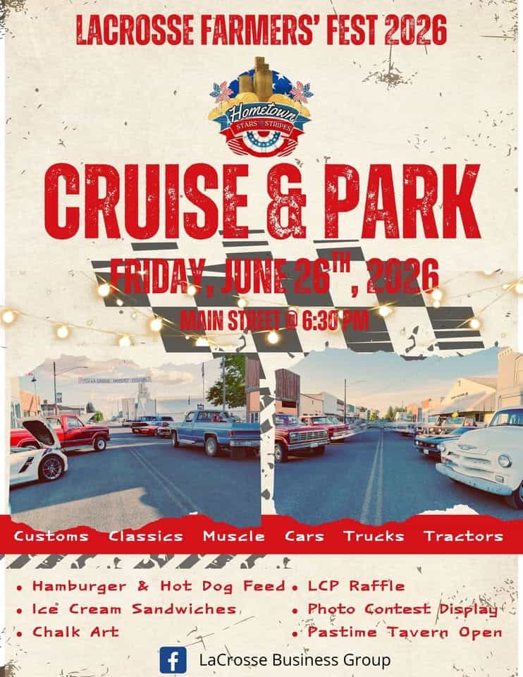 LaCrosse Farmers' Fest Cruise & Park event at Main Street in LaCrosse, WA on June 26, 2026