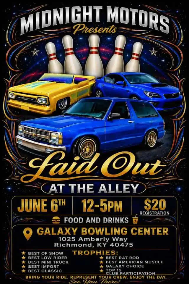 Laid Out At The Alley event at Galaxy Bowling Center in Richmond, KY on June 6, 2026