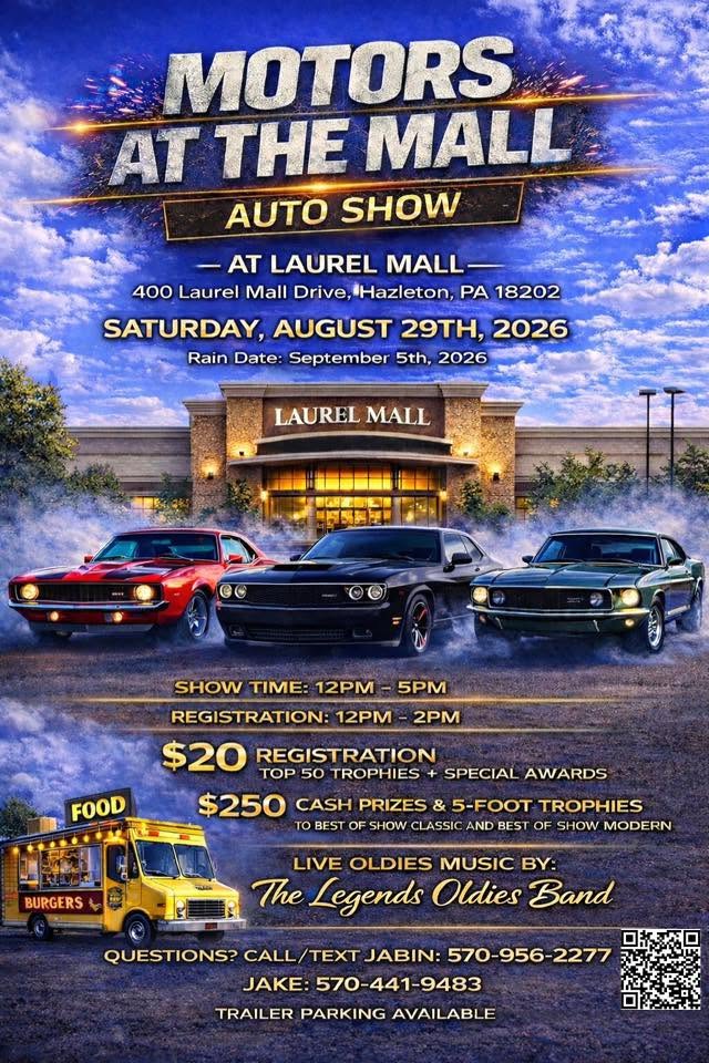 Laurel Mall Motors at the Mall Auto Show event at Laurel Mall in Hazleton, PA on August 29, 2026
