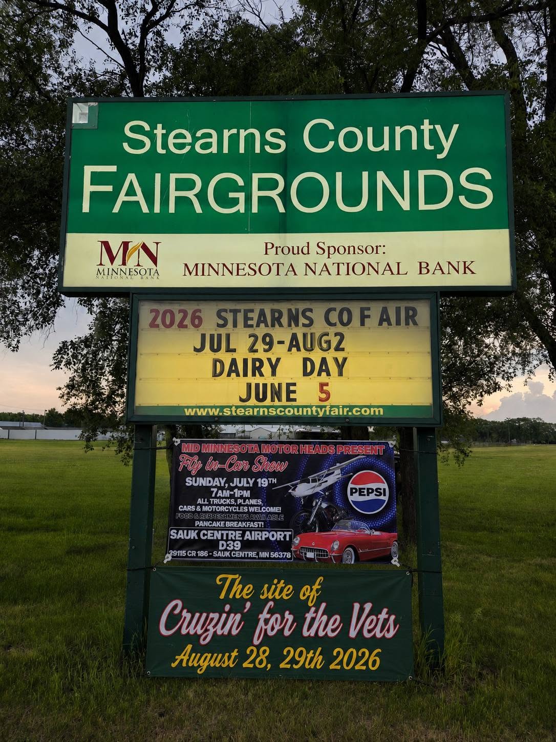 Mid Minnesota Motor Heads Present Fly in-Car Show event at Sauk Centre Airport in Sauk Centre, MN on July 19, 2026