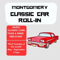 Montgomery Classic Car Roll-In event at Historic Downtown Park in Montgomery, MN on July 21, 2026