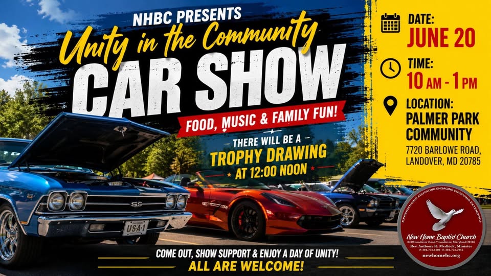 NHBC Unity in the Community Car Show event at Palmer Park Community in Landover, MD on June 20, 2026