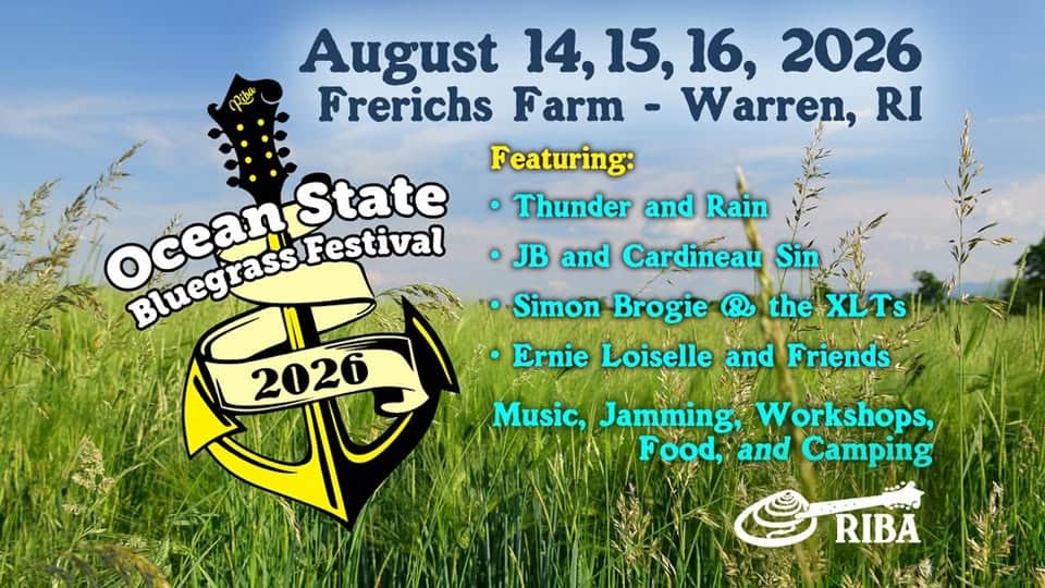 Ocean State Bluegrass Festival 2026 event at Frerichs Farm in Warren, RI on August 14, 2026