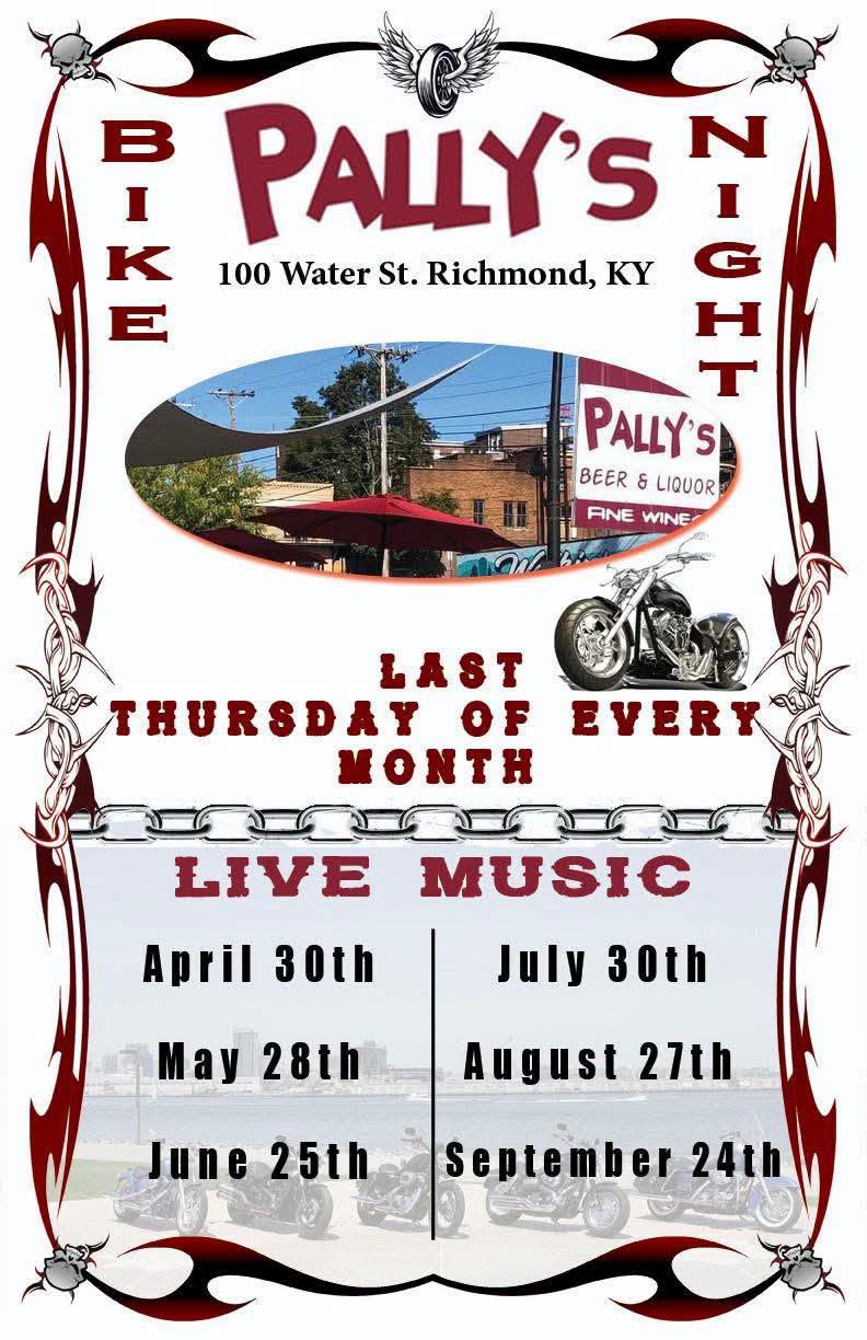 Pally's Bike Night event at Pally's in Richmond, KY on July 30, 2026