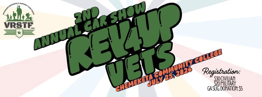 Rev up 4 Vets 2nd Annual Car Show event at Chemeketa Community College in Salem, OR on July 25, 2026