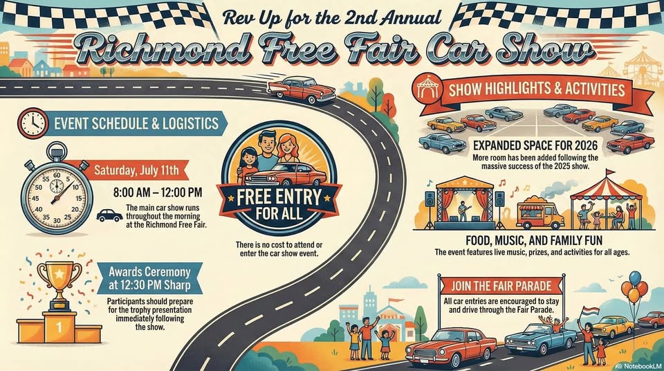 Richmond Free Fair 2nd Annual Car Show event at Richmond Free Fair in Richmond, KS on July 11, 2026