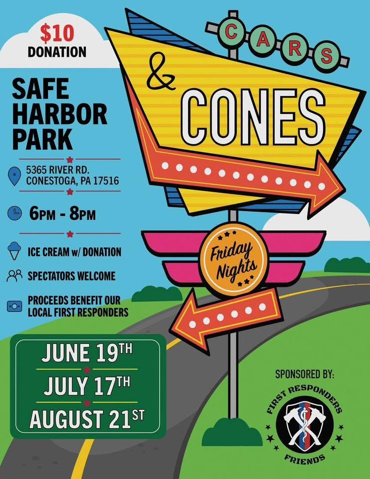 Safe Harbor Park Cars & Cones event at Safe Harbor Park in Conestoga, PA on June 19, 2026
