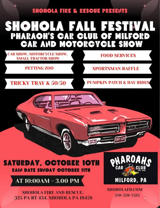Shohola Fall Festival Pharoah’s Car Club of Milford Car and Motorcycle Show car show in Shohola, PA