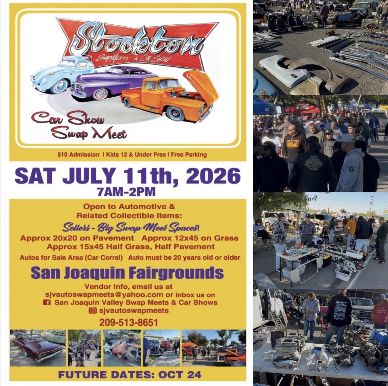 Stockton Swap Meet & Car Show event at San Joaquin Fairgrounds in Stockton, CA on July 11, 2026