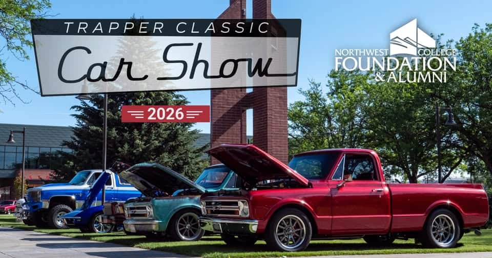 Trapper Classic Car Show 2026 event at Northwest College Campus Mall in Powell, WY on June 27, 2026