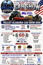 Valley Alabama Jeepers Car Show event at MC Welding in Valley, AL on September 12, 2026