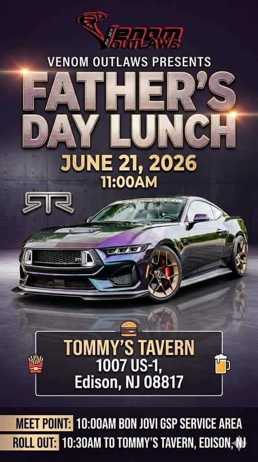 Venom Outlaws Father's Day Lunch event at Tommy's Tavern in Edison, NJ on June 21, 2026