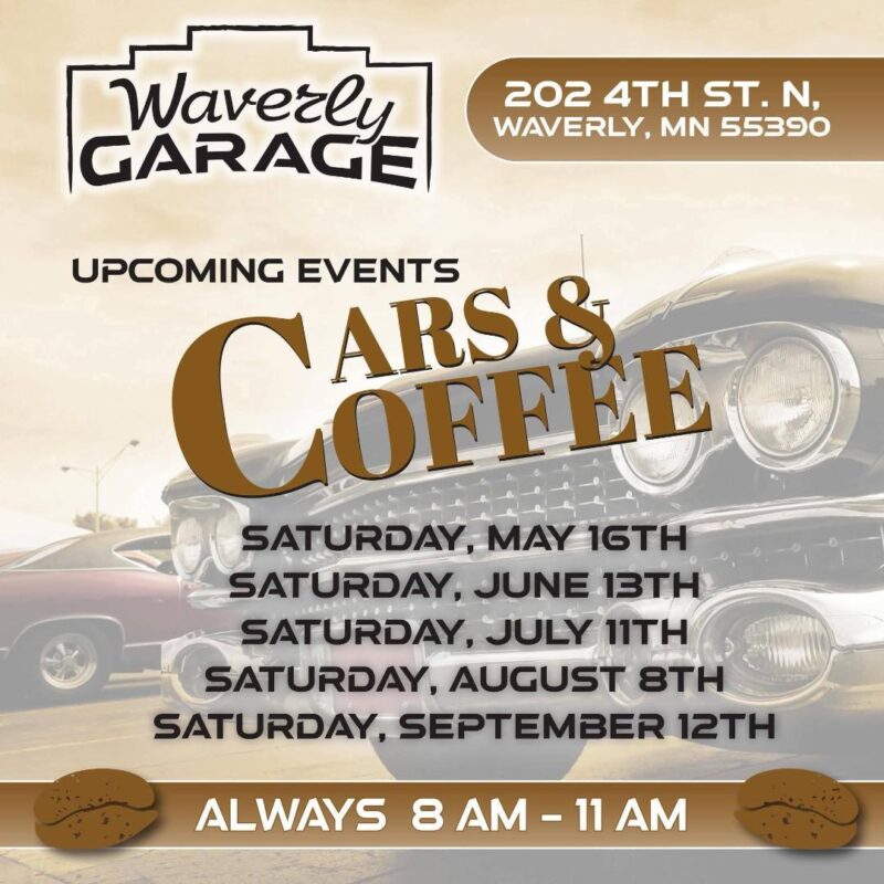 Waverly Garage Cars & Coffee event at Waverly Garage in Waverly, MN on July 11, 2026