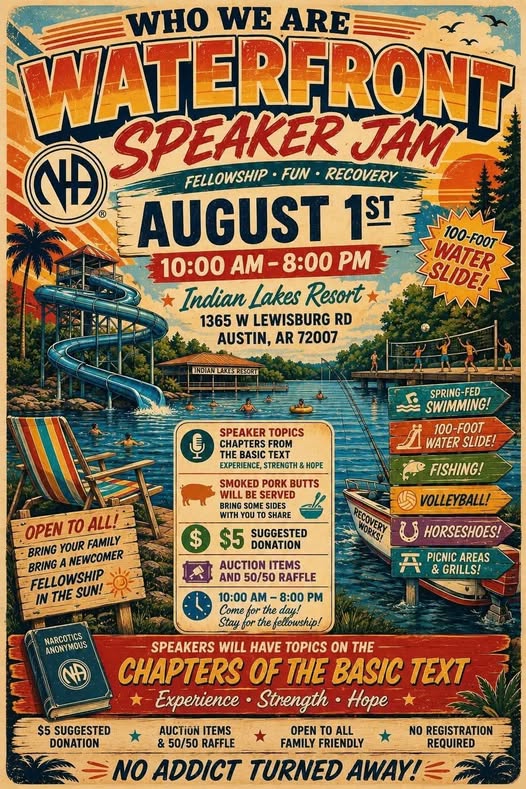 Who We Are Waterfront Speaker Jam event at Indian Lakes Resort in Austin, AR on August 1, 2026