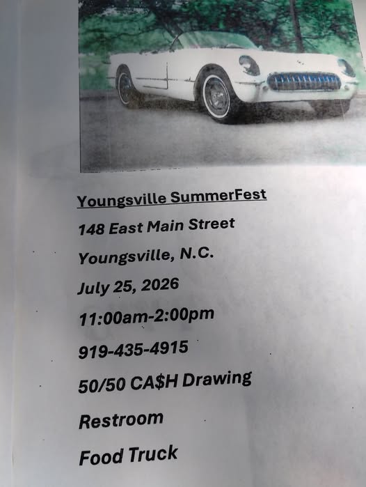 Youngsville SummerFest event at 148 East Main Street in Youngsville, NC on July 25, 2026