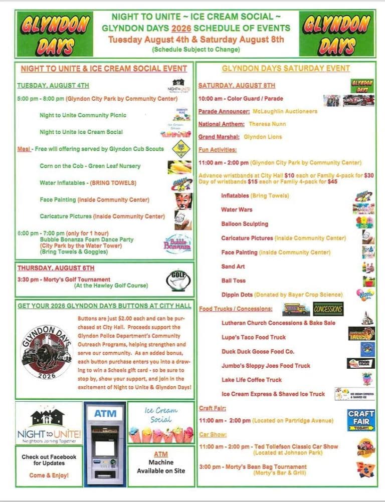 12th Annual Ted Tollefson Classic Car Show event at Johnson Park in Glyndon, MN on August 8, 2026