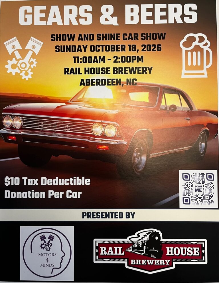 Motors 4 Minds Gears & Beers Show and Shine Car Show car show in Aberdeen, NC