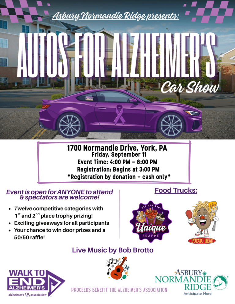 Autos for Alzheimer’s car show in York, PA