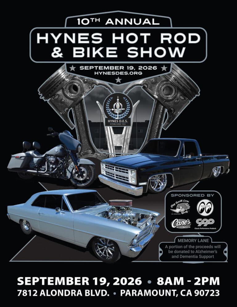 10th Annual Hynes D.E.S. Hot Rod & Bike Show car show in Paramount, CA