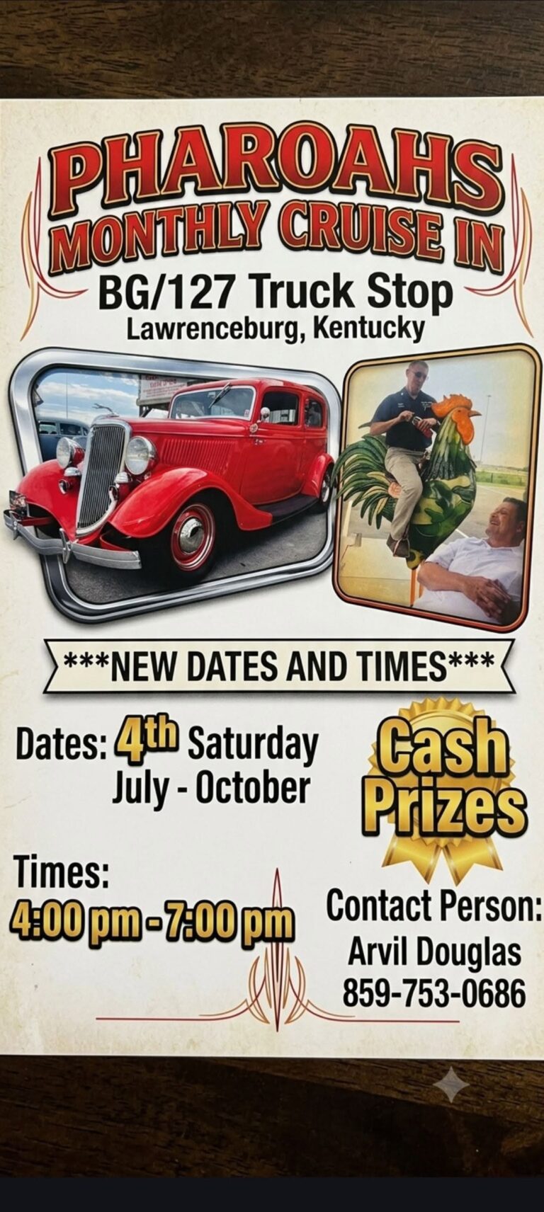 Pharoahs Monthly Cruise in car show in Lawrenceburg, KY
