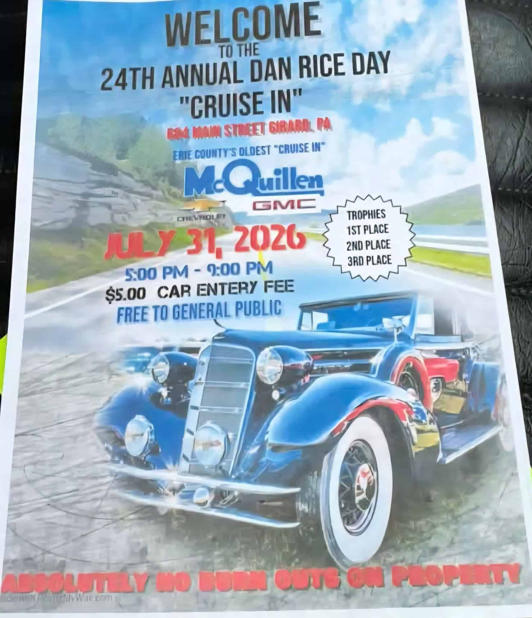 24th Annual Dan Rice Day Cruise In event at 654 Main Street in Girard, PA on July 31, 2026