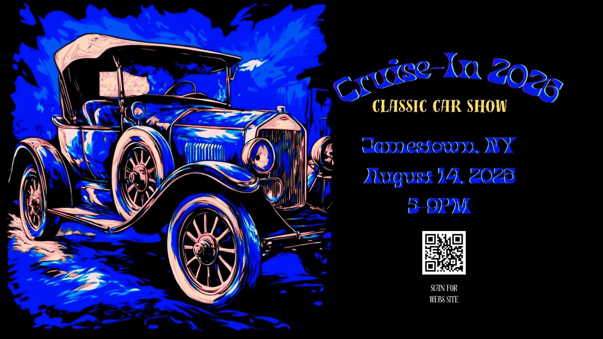 33rd Annual Jamestown Cruise-In event at 119 W 3rd St in Jamestown, NY on August 15, 2026