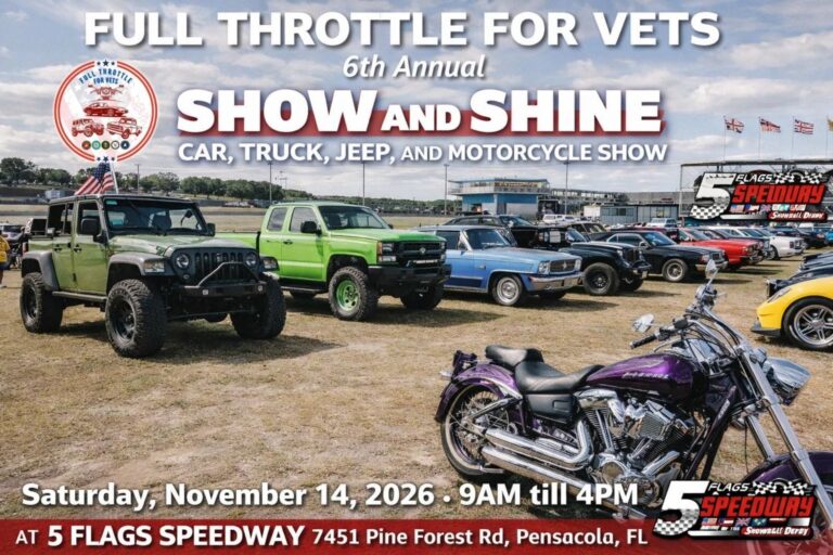 Full Throttle for Vets 6th Annual Show and Shine Car Show car show in Pensacola, FL
