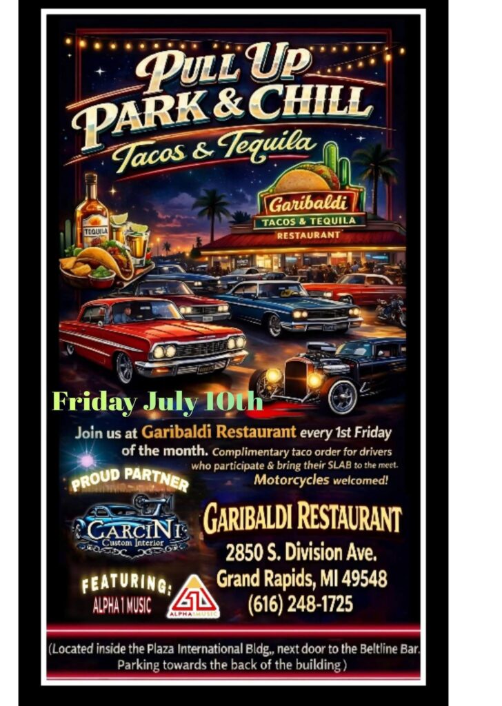 Garibaldi Tacos & Tequila Pull up Park & Chill event at Garibaldi Restaurant in Grand Rapids, MI on August 7, 2026
