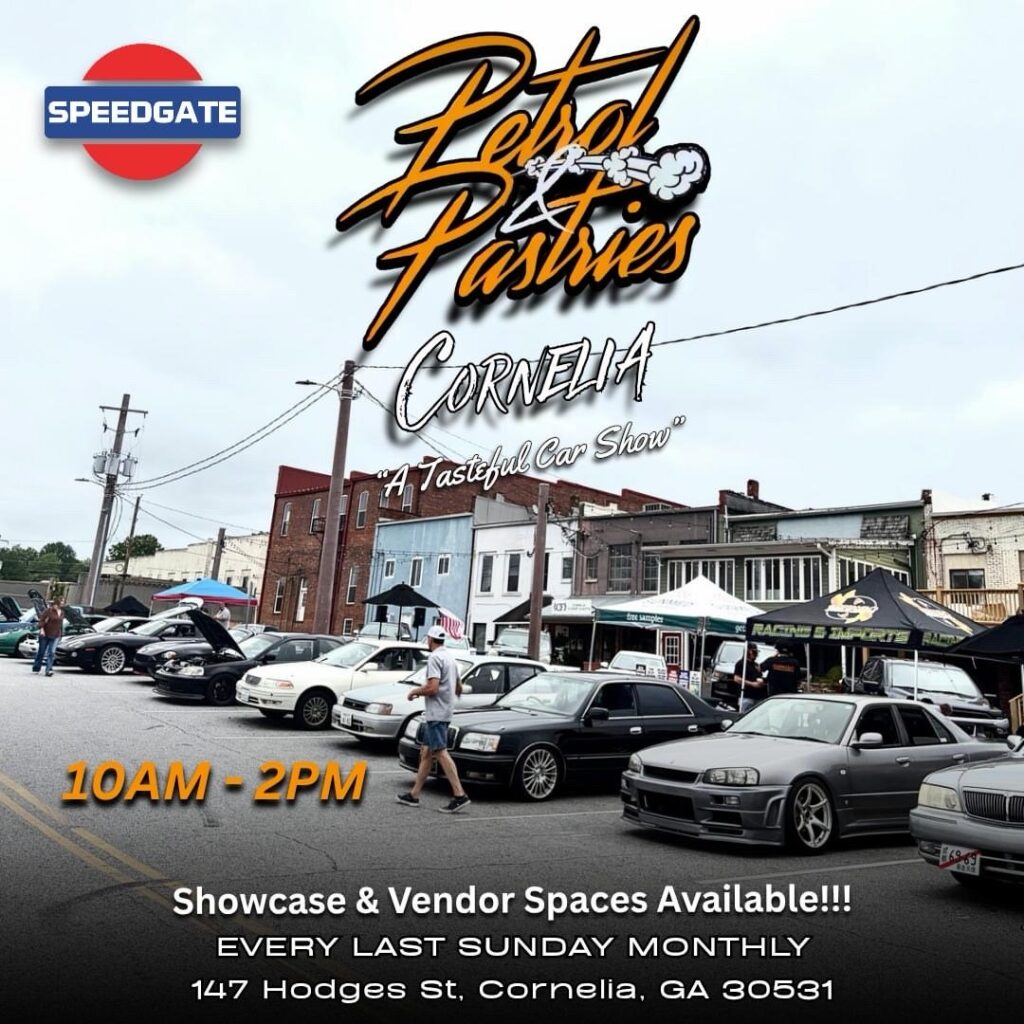 Petrol & Pastries Cornelia a Tasteful Car Show event at 147 Hodges St in Cornelia, GA on July 26, 2026