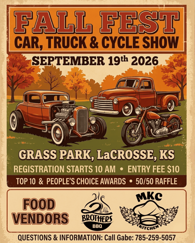 Fall Fest Car, Truck & Cycle Show car show in LaCrosse, KS