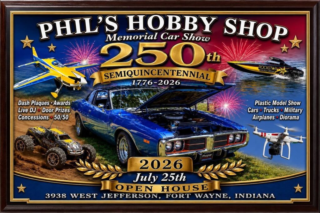 Phil's Hobby Shop Memorial Car Show event at Phil's Hobby Shop in Fort Wayne, IN on July 25, 2026