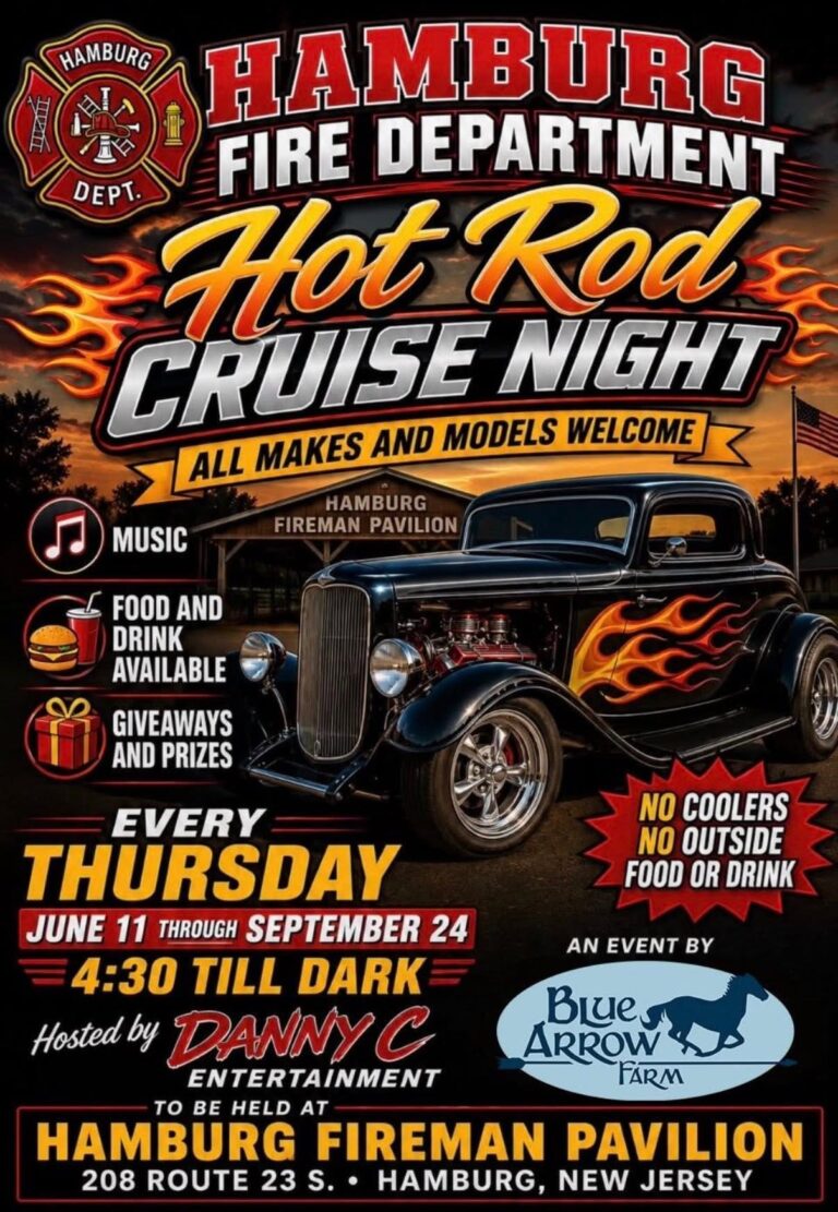 Hamburg Fire Department Hot Rod Cruise Night car show in Hamburg, NJ