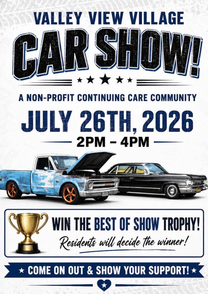 Valley View Village Car Show event at Valley View Village in Des Moines, IA on July 26, 2026