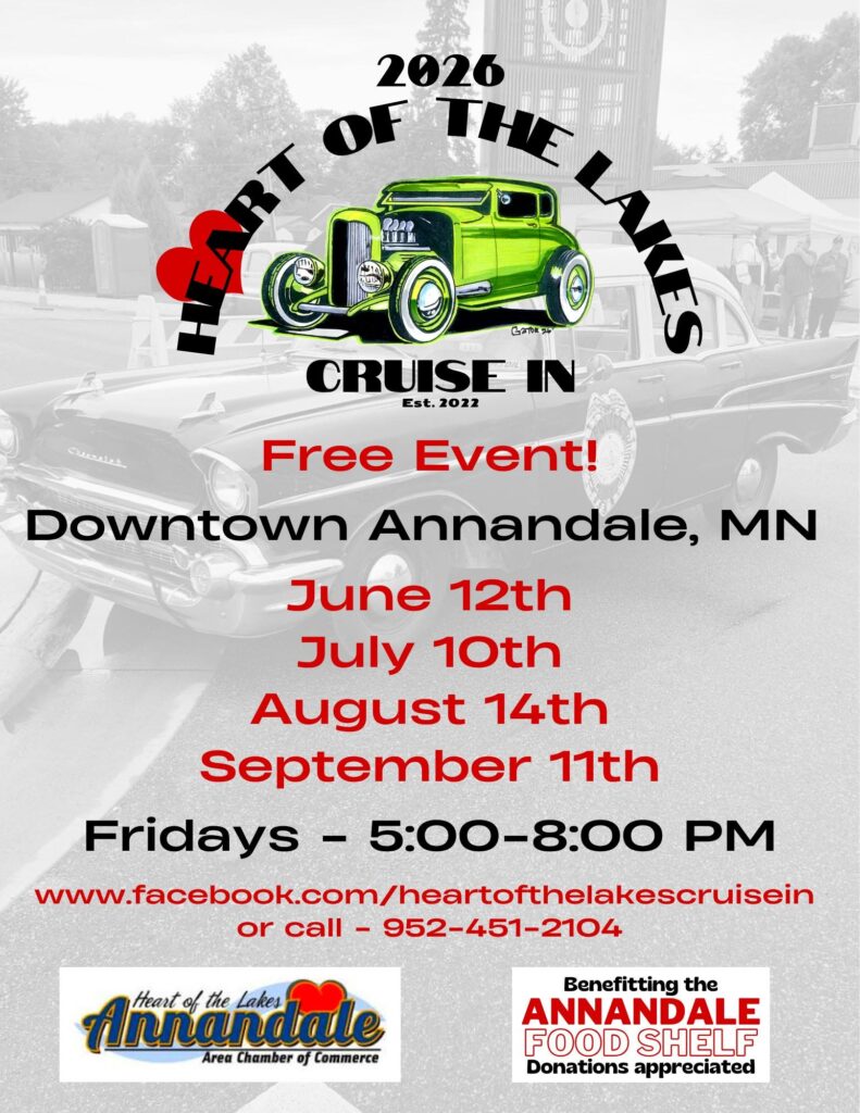 Heart of the Lakes Cruise in event at Downtown Annandale in Annandale, MN on July 10, 2026