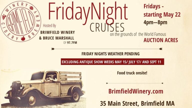 Friday Night Cruises at Brimfield Winery car show in Brimfield, MA