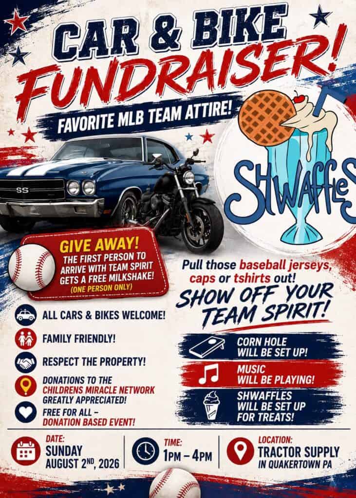 Car & Bike Fundraiser at Tractor Supply event at Tractor Supply Co. in Quakertown, PA on August 2, 2026