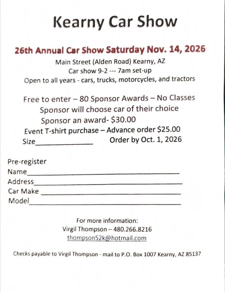 Kearny Car Show car show in Kearny, AZ