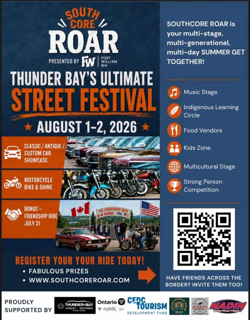 Southcore Roar presented by Fort William BIA Thunder Bay's Ultimate Street Festival event at Downtown Fort William in Thunder Bay, ON on August 1, 2026